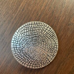Large Silver Mosaic Pendant Only ~ no chain ~ costume jewelry